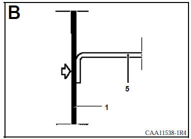 Côté d’auvent (doublure de pied) partiel