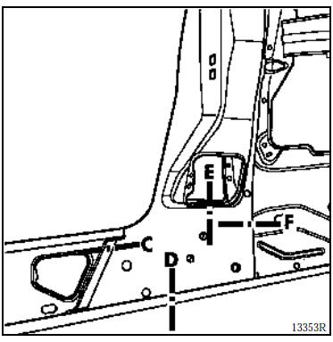 Renfort inférieur de pied milieu / pied de porte