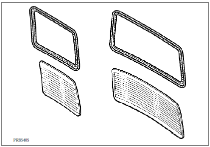 Vitre de porte arrière et vitre de hayo