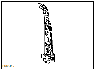 Gouttière de panneau latéral support de feux