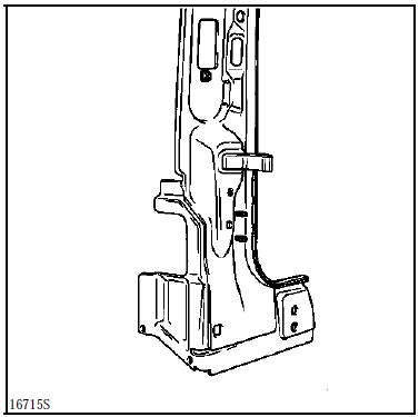 Gouttière de panneau latéral support de feux