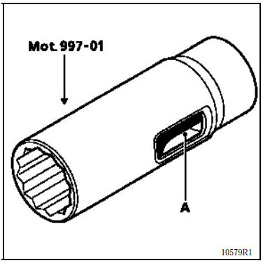 Outillage nécessaire pour la dépose de l’injecteur : mot. 997-01