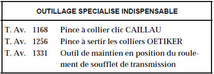 REMPLACEMENT DU SOUFFLET COTE BOITE